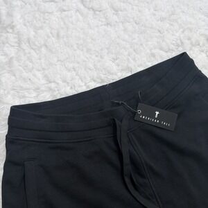 American Tall Jogger Pants Mens Size LT Large Black Knit Woven Joggers Black New